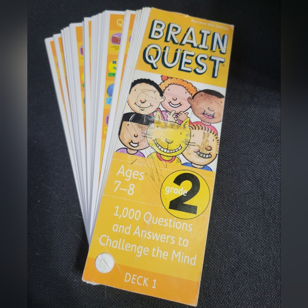 Brain Quest 2nd Grade Deck #2 question & answer cards learning tools ages 7-8
